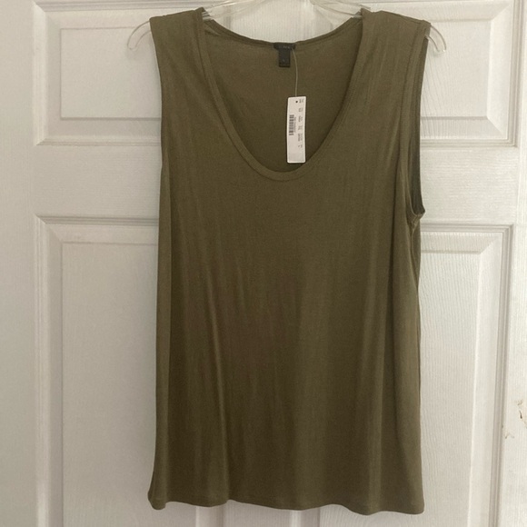J. Crew Tops - NWT JCREW tank top size L drapey viscose